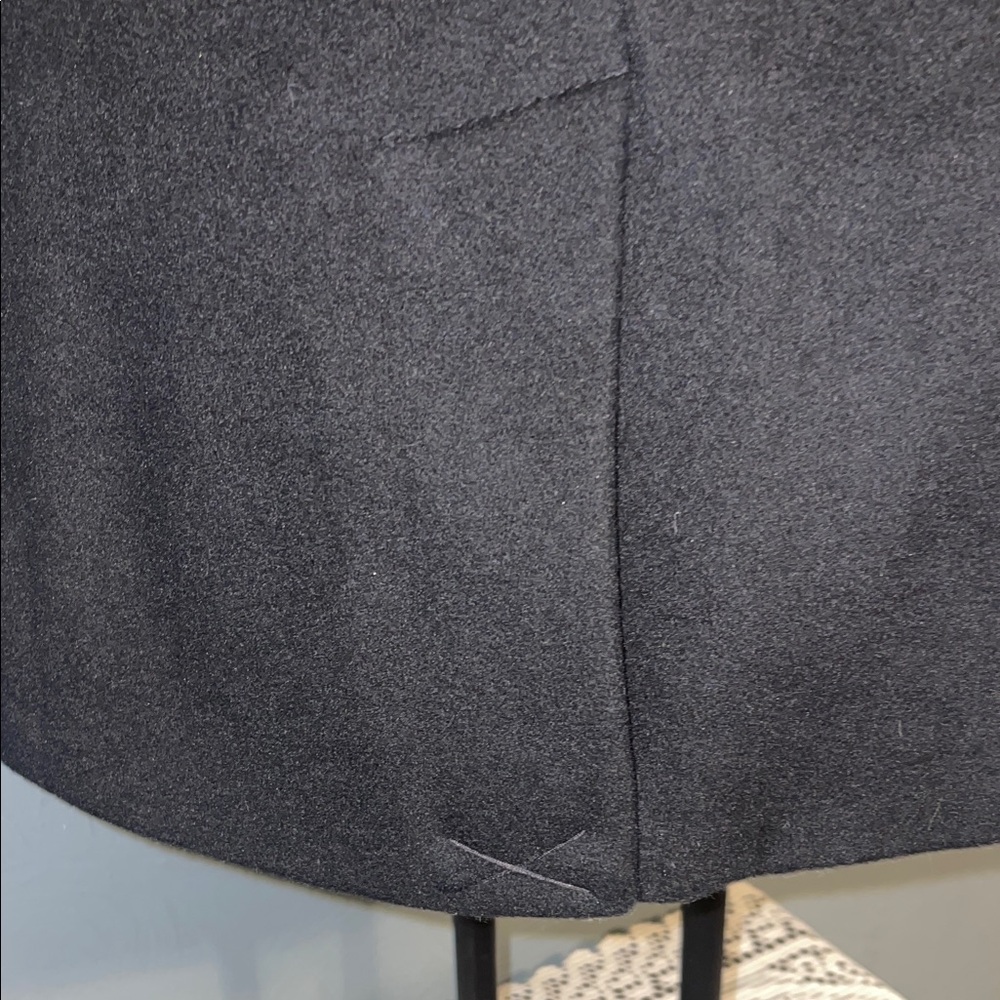 Calvin Klein Collection Black Wool Peacoat with Notched Collar - Picture 4 of 7